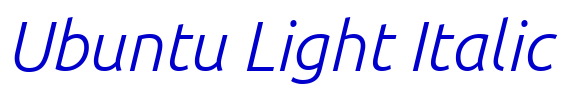 Ubuntu Light Italic Schriftart